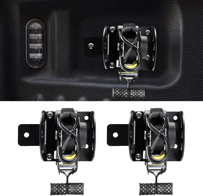 Hifybaty Retractable Ratchet Straps Compatible with 2022-2025 Ford Maverick Retracting Straps Auto Retract Securing Strap Tie Down System for 2024 Maverick Truck Bed Accessories - Image 1